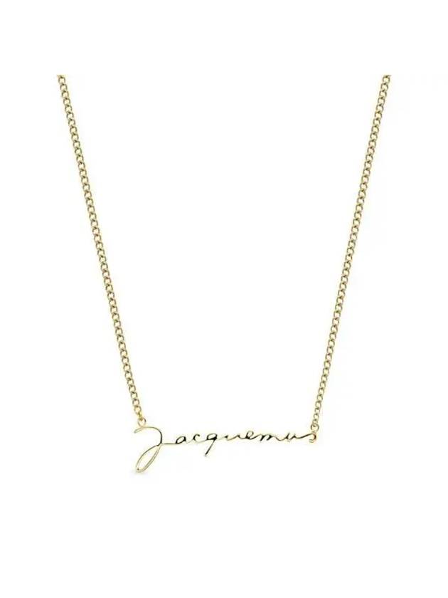 La Chain Signature Logo Chain Necklace Gold - JACQUEMUS - BALAAN 4