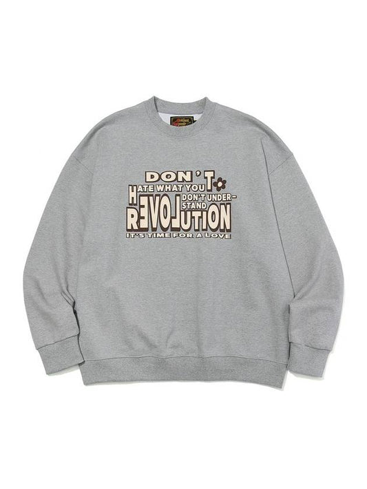 Revolution Artwork Sweatshirts Gray - OGARP - BALAAN 2