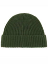 Wappen Patch Wool Beanie Olive - STONE ISLAND - BALAAN 3