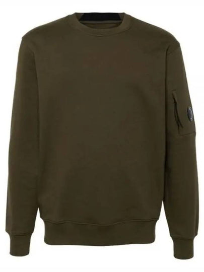 Diagonal Raised Fleece Lens Sweatshirt Ivy Green - CP COMPANY - BALAAN 2