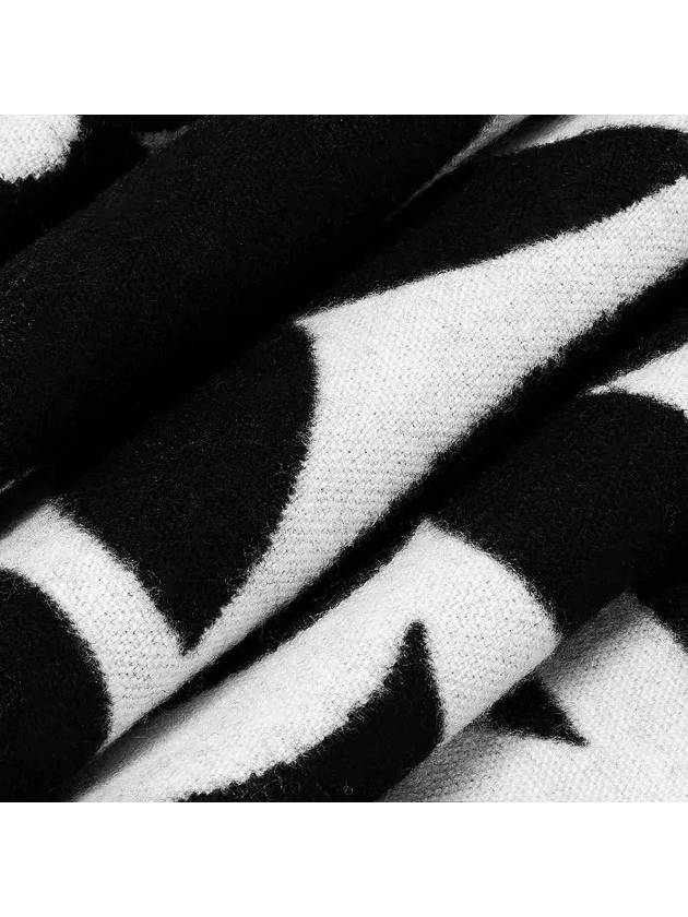 LV Medallion Monogram Wool Scarf Black - LOUIS VUITTON - BALAAN 5