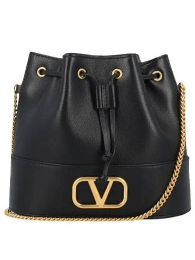 V Logo Signature Women s Chain Bucket Bag P0T83HPF 0NO - VALENTINO - BALAAN 1