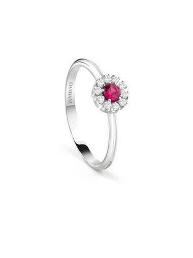 MARGHERITA White gold ring set with diamonds and rubies20084156 - DAMIANI - BALAAN 1