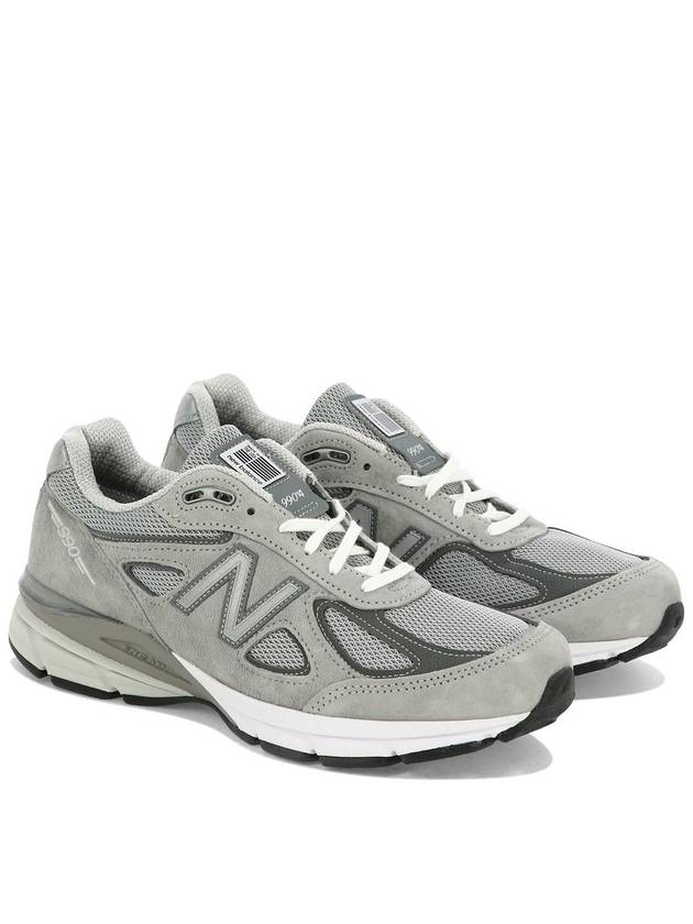 990v4 Core Low Top Sneakers Silver Grey - NEW BALANCE - BALAAN 4