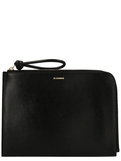 Envelope Logo Clutch Bag Black - JIL SANDER - BALAAN 2