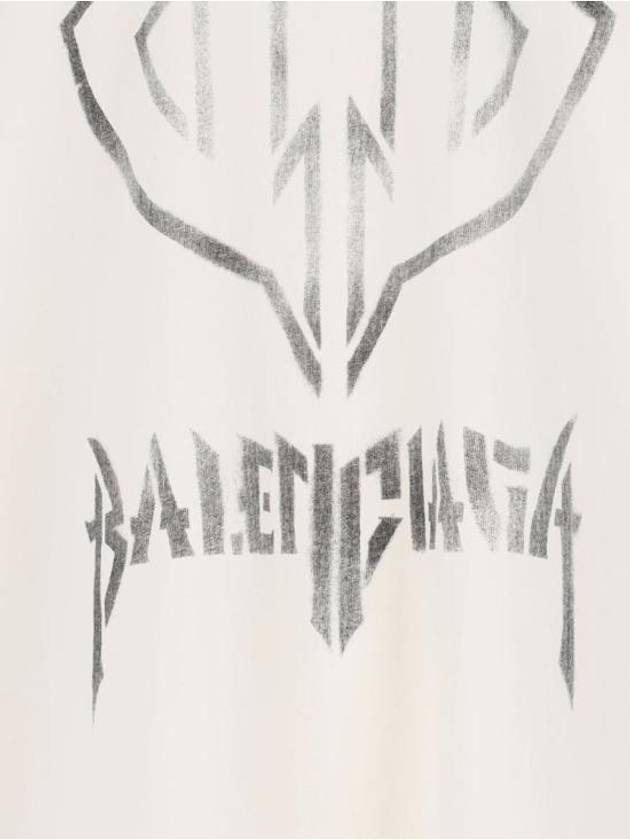 Metal BB Stencil Cotton Short Sleeve T-Shirt White - BALENCIAGA - BALAAN 4