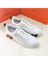 Men's Bouncing Mesh Suede Goatskin Low Top Sneakers White - HERMES - BALAAN 10