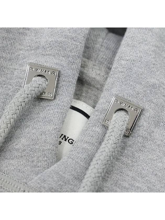 Back Logo Cotton Hoodie Grey - WOOYOUNGMI - BALAAN 6