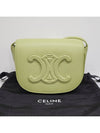 Folco Cuir Triomphe Calfskin Cross Bag Light Jade - CELINE - BALAAN 3