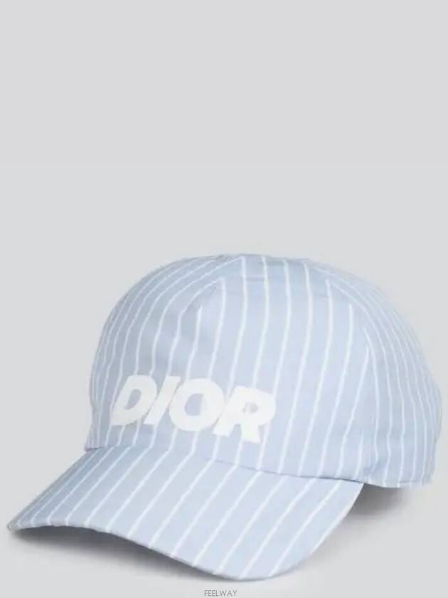 Logo Stripes Ball Cap Blue - DIOR - BALAAN 2