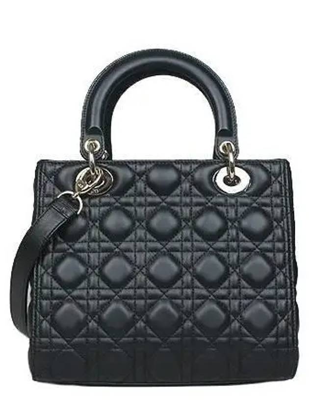 M0565ONGE M900 Gold Plated Black Lambskin Lady Medium 2WAY - DIOR - BALAAN 3