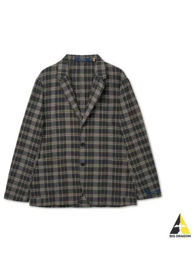 Indigo Plaid Cotton Sports Coat Multi - POLO RALPH LAUREN - BALAAN 1