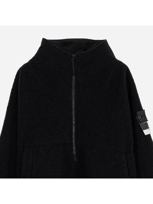 Logo Patch Pocket Anorak Black - STONE ISLAND - BALAAN 3