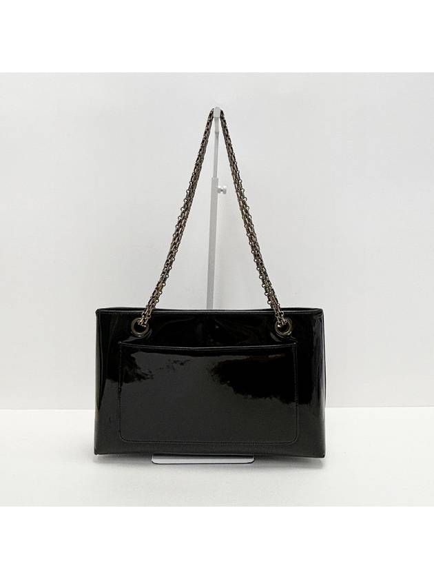 Black enamel 6th Division CC logo vintage chain square shoulder bag tote 4VCHB20521 - CHANEL - BALAAN 3