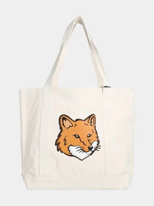 Fox Head Print Tote Bag Ecru - MAISON KITSUNE - BALAAN 2