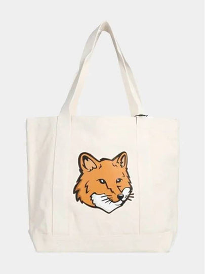 Fox Head Print Tote Bag Ecru - MAISON KITSUNE - BALAAN 2