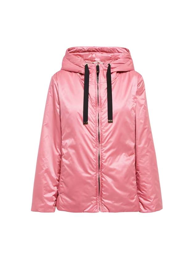 Greenh Water Repellent Zipper Hooded Jacket Pink - MAX MARA - BALAAN 1