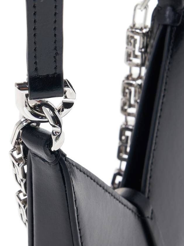 Box Micro Cut-out Chain Leather Shoulder Bag Black - GIVENCHY - 10