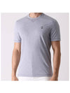 Logo Embroidered Cotton Short Sleeve T-Shirt Grey - BRUNELLO CUCINELLI - BALAAN.