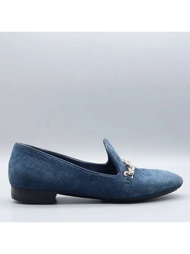 Smith Market Used Luxury Blue Loafers Women s Shoes - LOUIS VUITTON - BALAAN 4