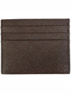 Logo Leather Card Wallet Brown - PRADA - BALAAN 4