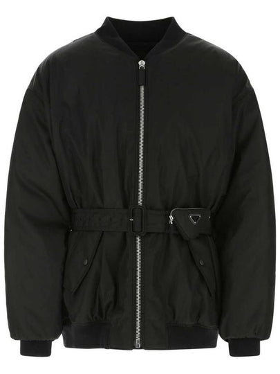 Re-Nylon Bomber Jacket Black - PRADA - BALAAN 2