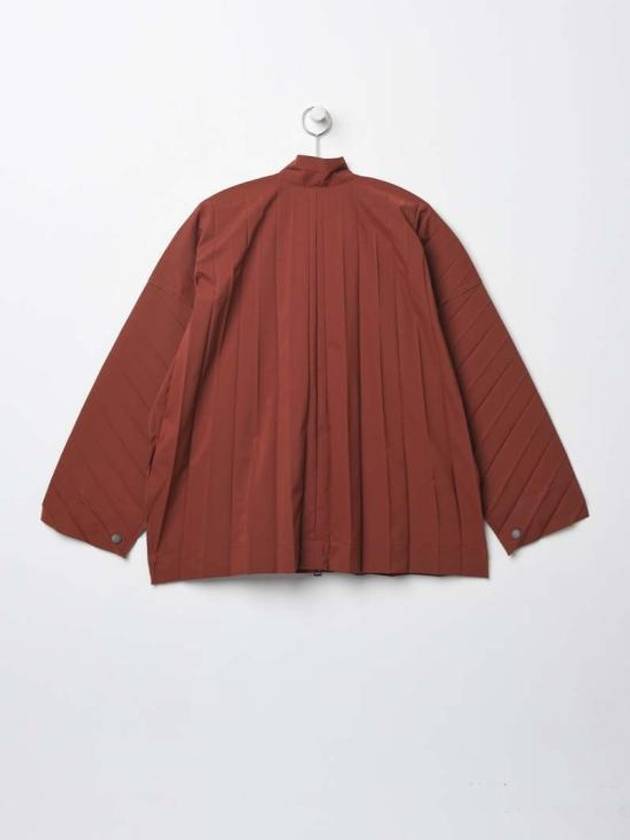 High Neck Zip Up Jacket Brown - ISSEY MIYAKE - BALAAN 3