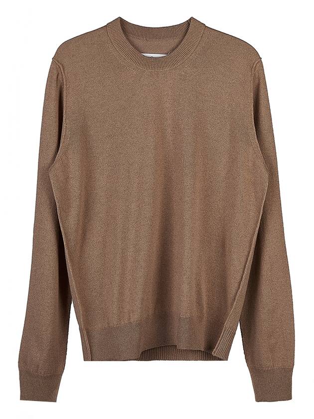 Crew Neck Cashmere Knit Top Brown - MAISON MARGIELA - BALAAN 11