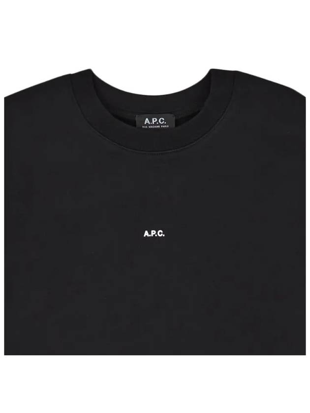 Men's Steve Logo Sweatshirt Black - A.P.C. - BALAAN 5