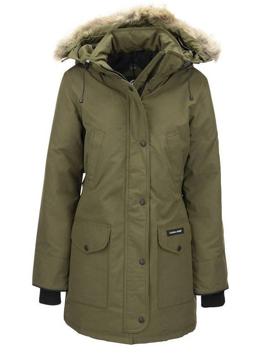 Women's Trillium Classic Fit Down Padded Parka Military Green - CANADA GOOSE - BALAAN.