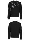 Men's FF Logo Jersey Sweatshirt Black - FENDI - BALAAN 5