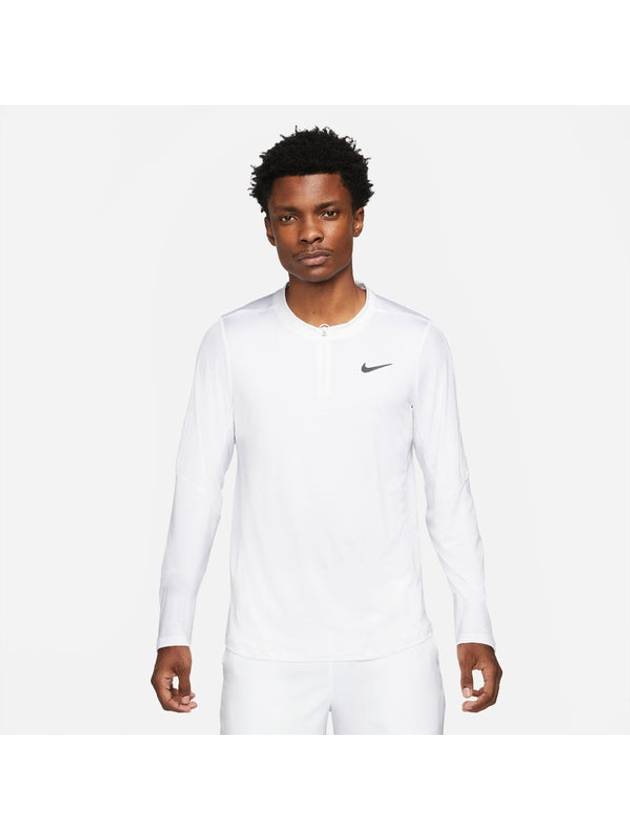 Dri-Fit Advantage Half-Zip Long Sleeve T-Shirt White - NIKE - BALAAN 2