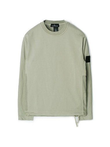 Wappen Shadow Project Mesh Long Sleeve T-Shirt Khaki Beige - STONE ISLAND - BALAAN 1