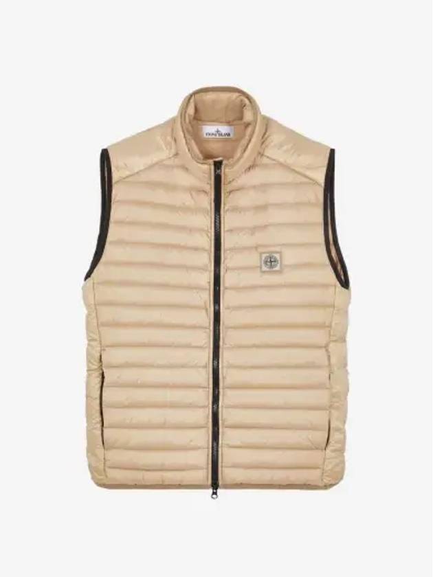 Loom Woven Chambers Recycled Nylon Down Padding Vest Dove Grey - STONE ISLAND - BALAAN 3