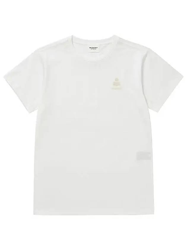 Aby Logo Short Sleeve T-Shirt White - ISABEL MARANT - BALAAN 3