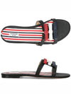 Pebble Grain Bow Brogue Slide Sandals Black - THOM BROWNE - BALAAN 2