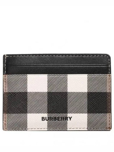 Check printed leather card case - BURBERRY - BALAAN 1