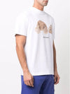 Bear Print Short Sleeve T-Shirt White - PALM ANGELS - BALAAN 4