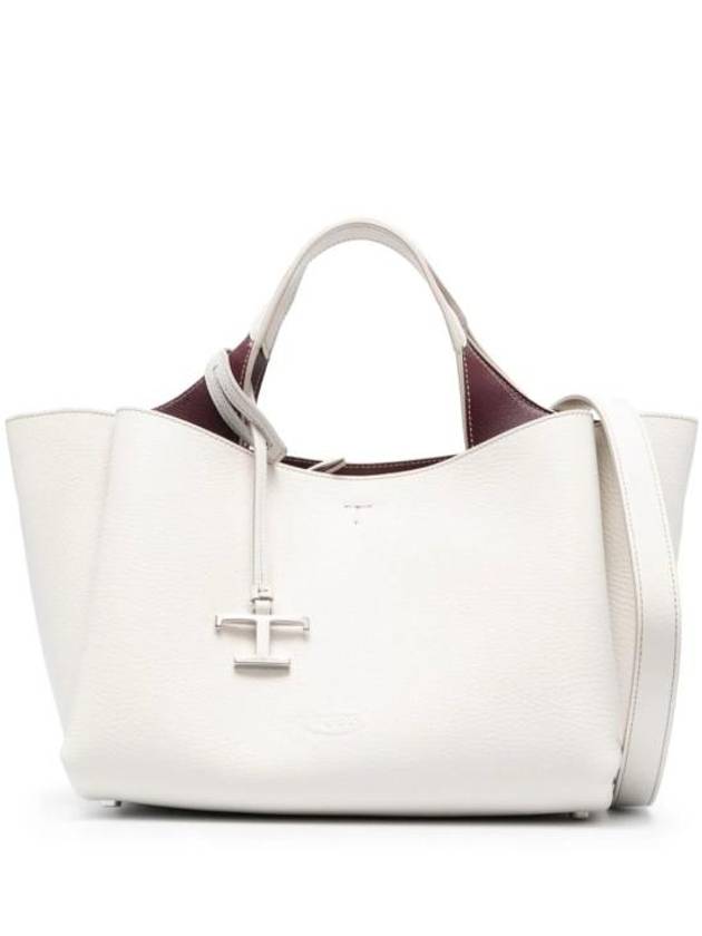 T Timeless Leather Mini Tote Bag White - TOD'S - BALAAN 2