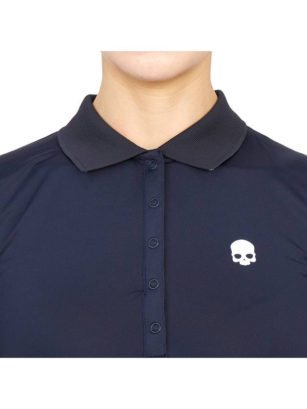 Women's Golf Logo Short Sleeve PK Shirt Navy - HYDROGEN - BALAAN 7