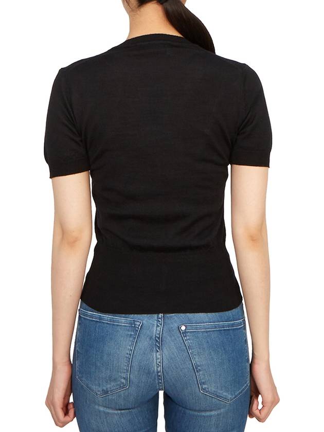 ORB Logo Short Sleeve Knit Top Black - VIVIENNE WESTWOOD - BALAAN 6