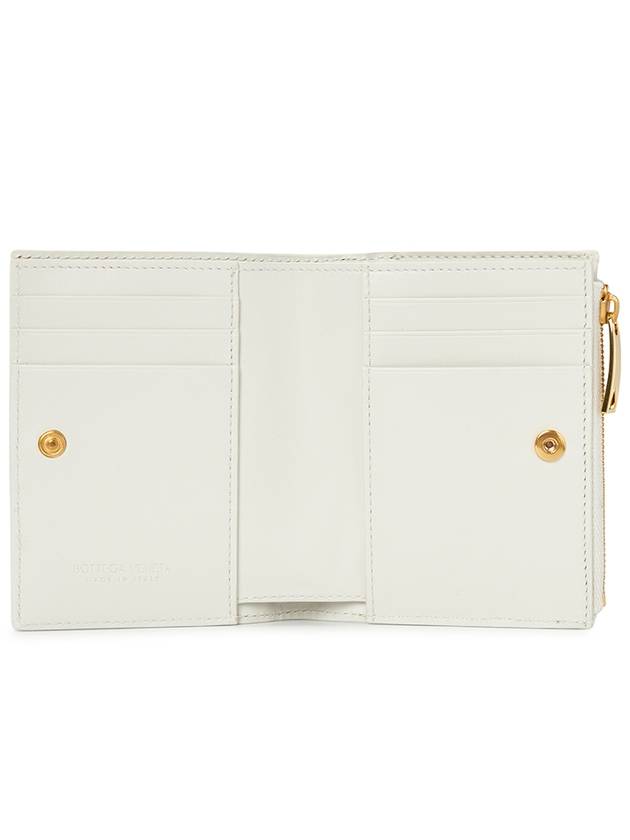 Intrecciato Heart Detail Leather Half Wallet White - BOTTEGA VENETA - BALAAN 6