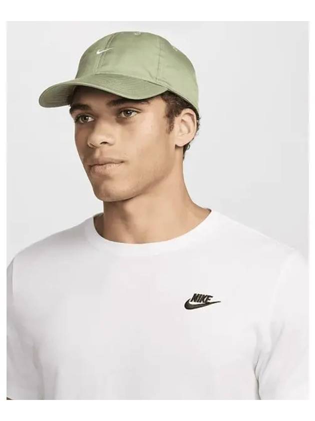 Club Cap Unstructured Swoosh Oil Green White HF5045 386 700289 - NIKE - BALAAN 1