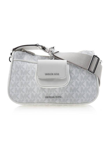 Jet Set Monogram Cross Bag White - MICHAEL KORS - BALAAN 1