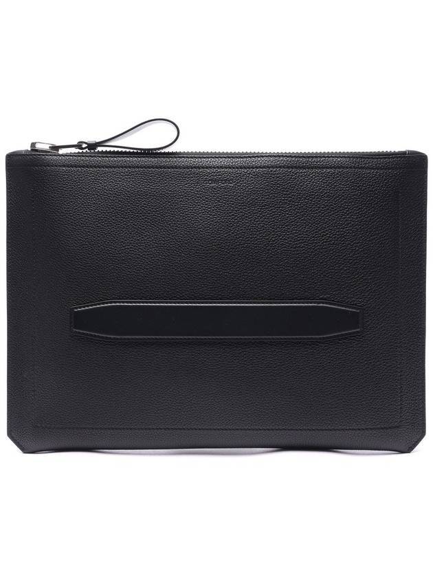 Berkeley Portfolio Leather Clutch Bag Black - TOM FORD - BALAAN 1