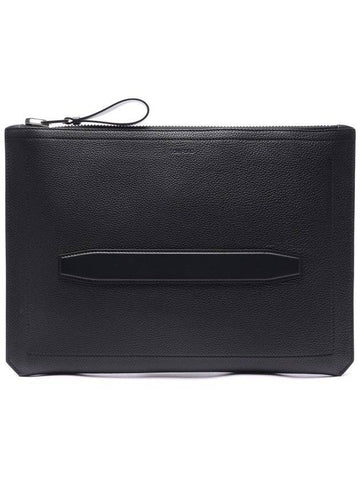 Berkeley Portfolio Leather Clutch Bag Black - TOM FORD - BALAAN.