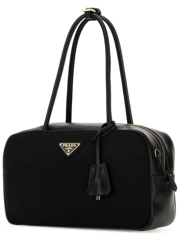 Medium Re-Nylon Leather Tote Bag Black - PRADA - BALAAN 3