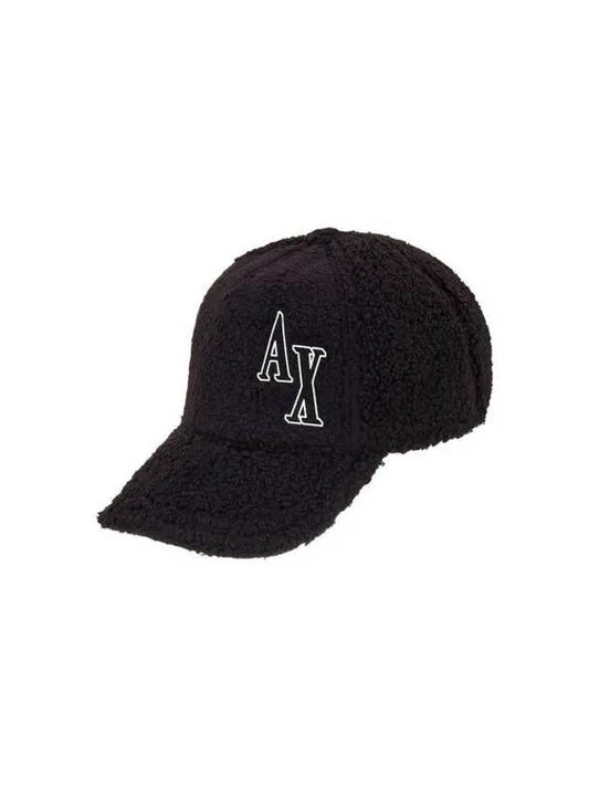 Women s AX Patch Fleece Ball Cap Black 271335 - ARMANI EXCHANGE - BALAAN 1