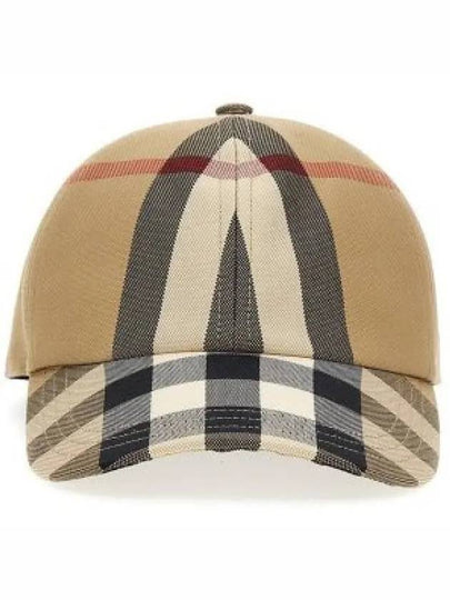 Embroidered Logo Check Cotton Ball Cap Beige - BURBERRY - BALAAN 2