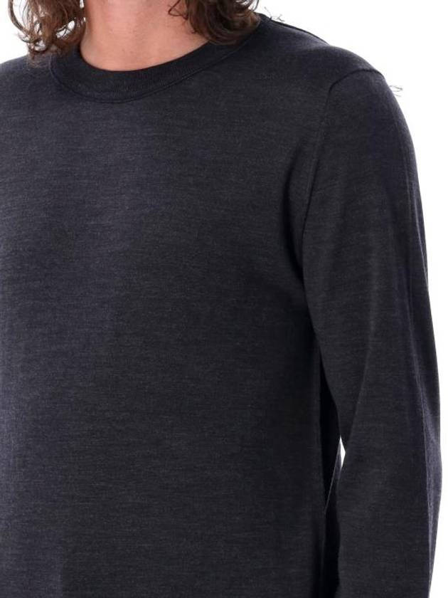 Back Stitch Crew Neck Wool Knit Top Charcoal - MAISON MARGIELA - BALAAN 4